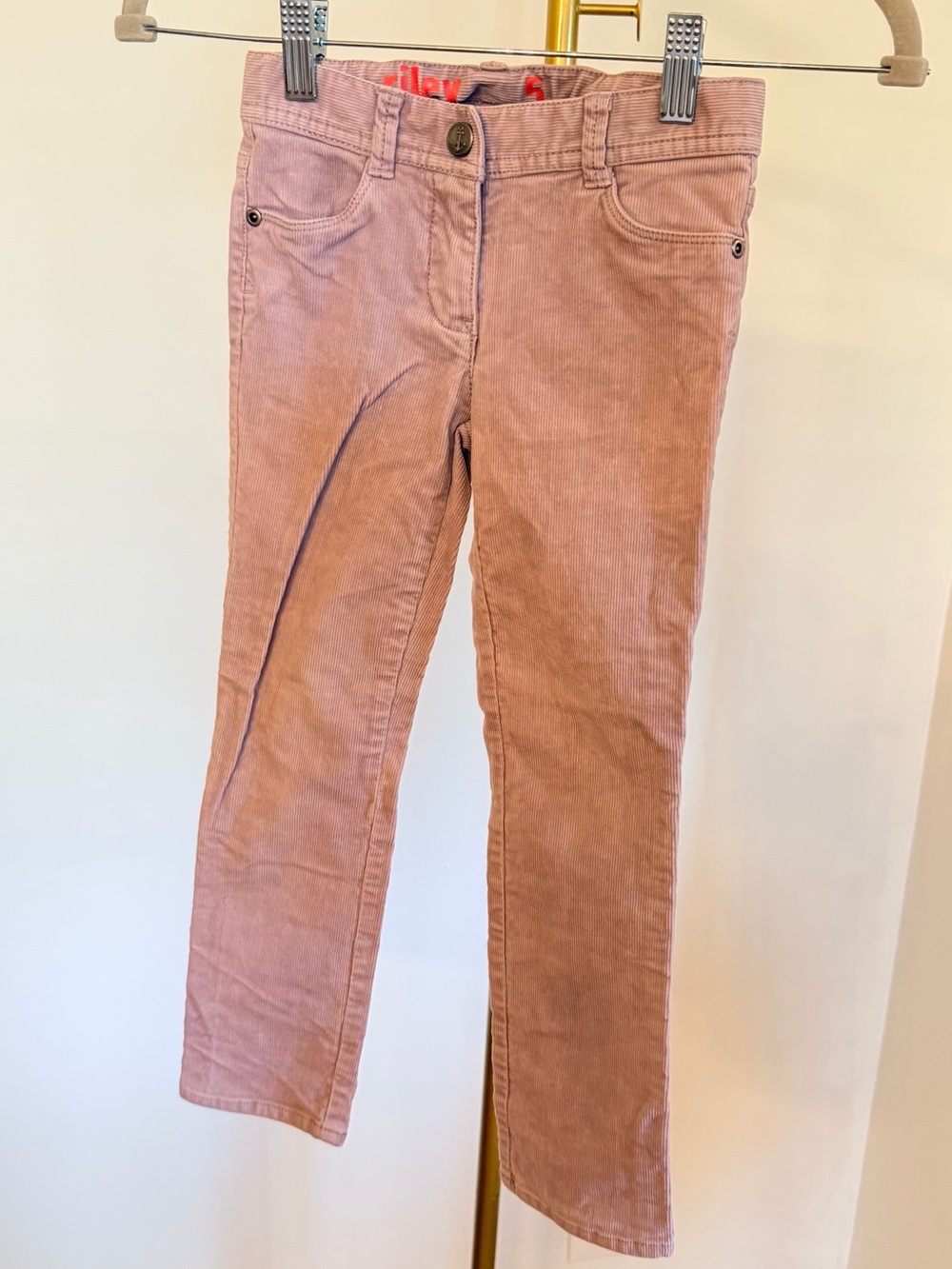Crewcuts Girls Riley Pink Rose Corduroy Pants Size 5